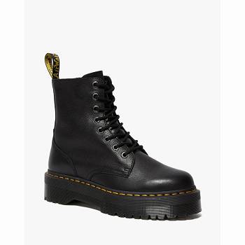 Dr Martens Férfi Jadon Pisa Bőr Platform Bakancs Fekete